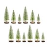 Melrose Mini Bottle Brush Holiday Tree (Set of 12) - 2 of 2