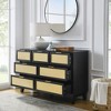 NicBex Rattan Dresser for Bedroom,Natural Style Drawers with Metal pulls,Dressers for Kids Room,Living Room,Entry and Hallway - 2 of 4