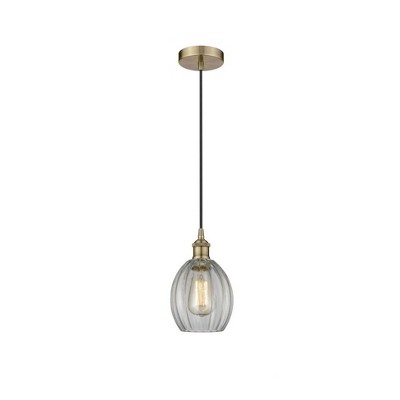 Eaton - 1 Light Cord Hung Mini Pendant In Industrial Style-10.75 Inches Tall and 5.5 Inches Wide
