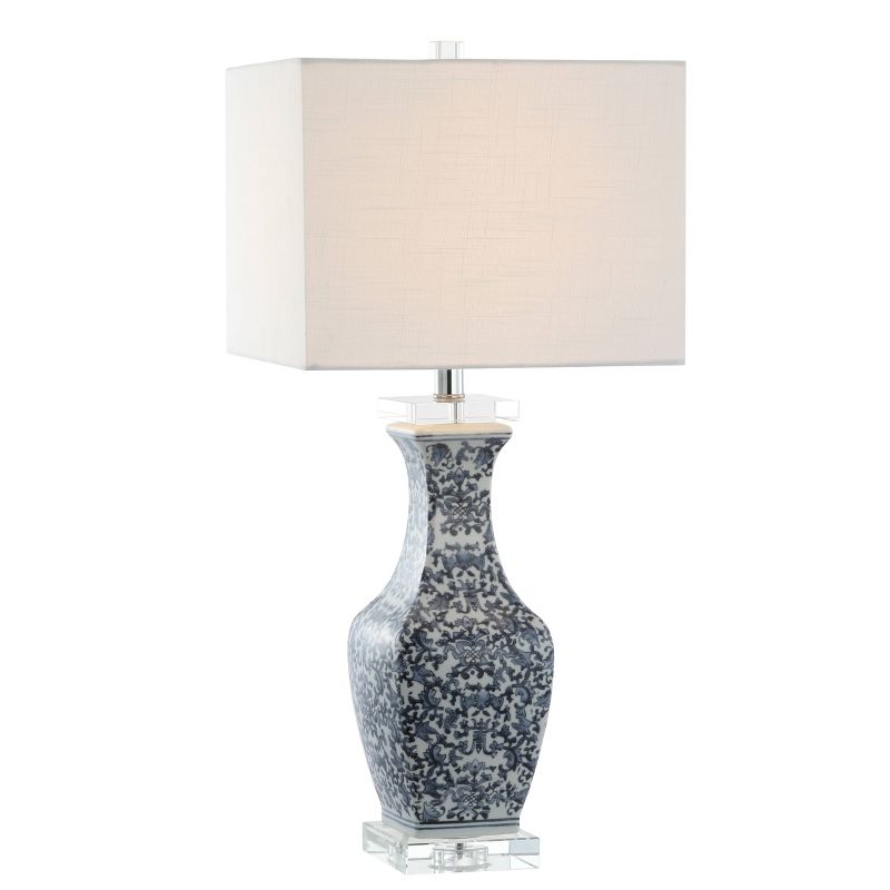 28&#34; Ceramic/Crystal May Table Lamp (Includes LED Light Bulb) Blue - JONATHAN Y, 1 of 6