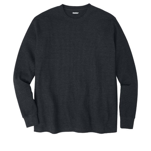 Kingsize Men's Big & Tall Waffle-knit Thermal Crewneck Tee - Big - 4xl,  Blue : Target