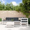 vidaXL Patio Lounge Set Outdoor Garden Furniture Set 6 Piece Solid Wood Pine - White Pine - 2 of 4