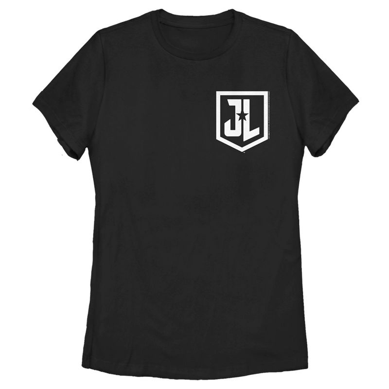 Women's Zack Snyder Justice League Pocket Logo T-Shirt, 1 of 5