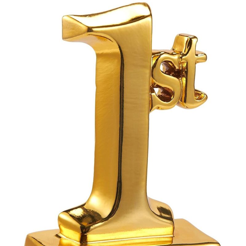 Juvale Gold 1st Place Award Trophy for Sports Tournament Competition, Party Favor, 5.5 x 3.5 x 1.75 in, 5 of 6