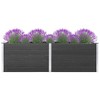 vidaXL Raised Garden/Flower Bed - Gray WPC/Steel, Weather-Resistant, Modern Design, 78.7" x 19.7" x 35.8" - 2 of 4