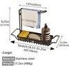 DOMETOUR Sponge Holder for Kitchen Sink Caddy, Stainless Steel Telescopic Sink Storage Rack Holder, Expandable Kitchen Sink Organizer Towel Holder - 3 of 4