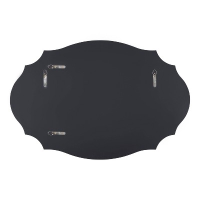 Gold Scalloped Oval Full Length Wood Wall Mirror