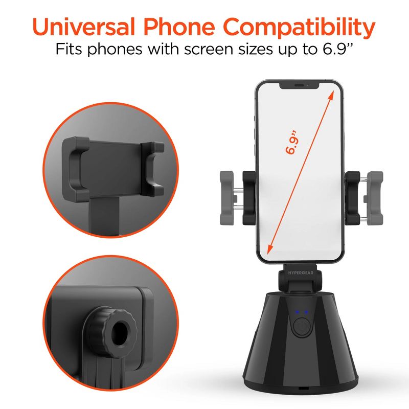 HyperGear HyperView Auto-Tracking Mount Universal for All Phones Black, 4 of 8