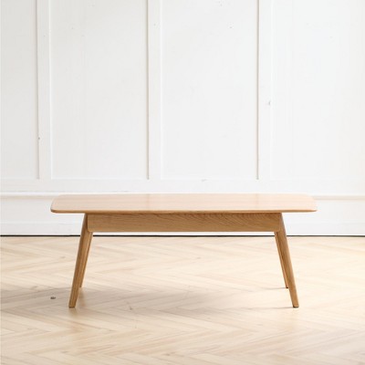 VYNXARIA Natural Wood Coffee Table with Storage and Easy Assembly