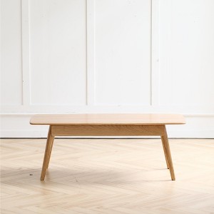 VYNXARIA Natural Wood Coffee Table with Storage and Easy Assembly - 1 of 4