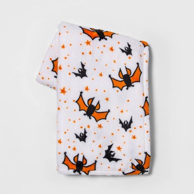 Bat Halloween Throw Blanket Orange/Black - Hyde & EEK! Boutique™