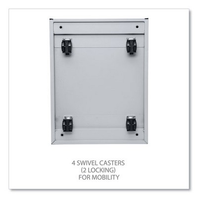 Light Gray Mobile Steel 2-Drawer Lockable File Cabinet