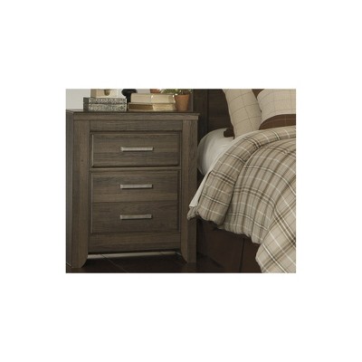 Juararo Dark Brown 3-Drawer Transitional Nightstand