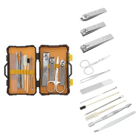 Unique Bargains Mini Tool Box Nail Clipper Kit 12-piece Set - image 1 of 4