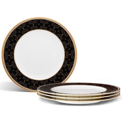 Noritake Trefolio Gold Set of 4 Accent/Luncheon Plates