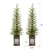 AZL1 Life Concept Artificial Trees 4-Foot Pre-Lit Potted Christmas Tree Set of 2 for Instant Holiday Decor, Green, 17.7"*17.7"*47.2" - 2 of 4