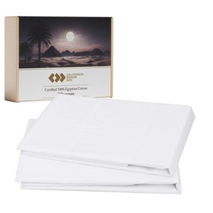 Luxury 100% Cotton Pillow Cases Set of 2, Sateen Weave, Soft, Breathable & Cooling Pillow Cases - 1 of 4
