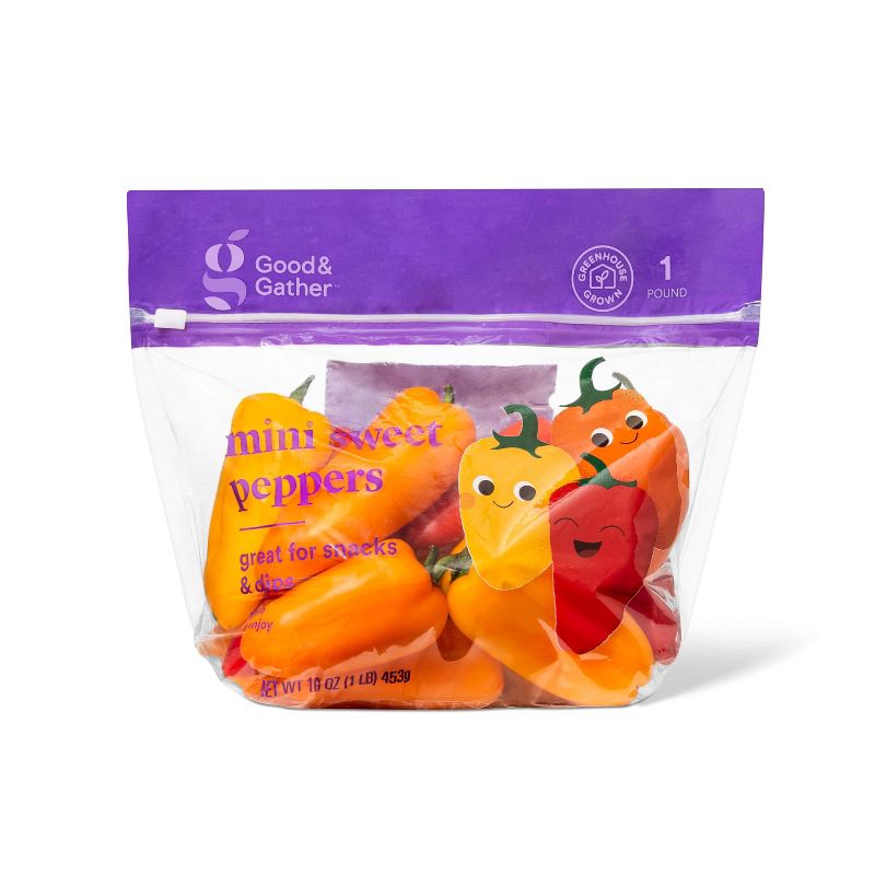 Mini Sweet Peppers - 16oz - Good &#38; Gather&#8482; (Packaging May Vary), 1 of 4