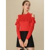 INSPIRE CHIC Women's Long Sleeve Cut Out Cold Shoulder Knit Slim Pullover Halloween Christmas Sweater - 2 of 4