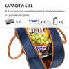 Tirrinia Fashionable Lunch Bag with Leather Handle, Insulated  Reusable Lunch Totes for Women & Men, Lunch Box for Working, Picnic, School - 4 of 4