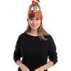 Joyfy 2 Pcs Thanksgiving Pom Pom Beanie Hats for Turkey Trots Dress Up Party, Role Play and Carnival Cosplay, Thanksgiving Costume Accessory - 2 of 4