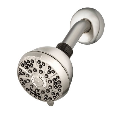 Fixed Mount Shower Head with Power Pulse Massage Brushed Nickel - Waterpik