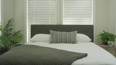 Emily White Faux Leather Tufted Full Headboard