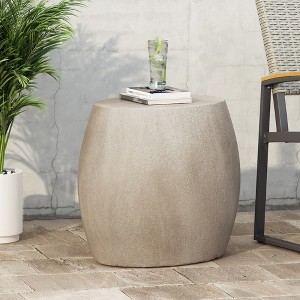 Maggift Patio End Tables, Stylish End Tables for Indoor and Outdoor Use, Ideal for Gardens, Backyard, With Special Design, Gray, 24.75"*17.5"*20.25" - 1 of 4