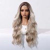 Jessie's Wig 26 Inch Wavy Wig Synthetic Hair Small Lace Wigs Blonde Color With Dark Roots 1 Pc/Pack - 3 of 4