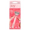 joy pink razor for women, shave kit with 1 handle + 2 razor blade refills - 2 of 4