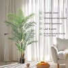 Artificial Palm Tree, 6 Ft Tall Faux Areca Palm Plants In Pot, Fake Tropical Palm Tree With Lifelike Leaves and Realistic Trunk, Faux Dypsis - 3 of 4