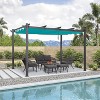 PURPLE LEAF Pergola Outdoor Retractable Pergola with Sun Shade Canopy Patio Metal Grape Trellis Pergola Grill Shelter Pergola for Porch Garden Yard - 2 of 4
