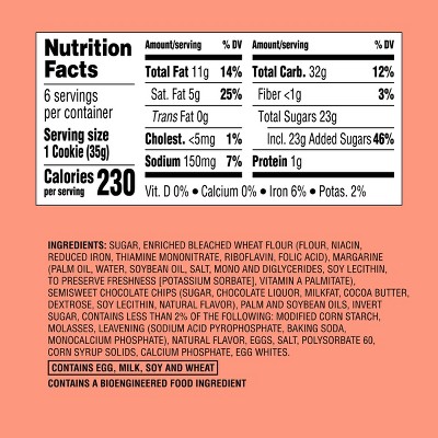 Chocolate Chip Soft Sandwich Cookies - 7.5oz/6ct - Favorite Day™