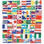 Juvale 72 Pack International World Country Handheld Stick Flag for Party Decor, Parades, Festival, 7.5 x 5.2 in