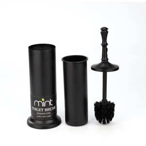 J&V TEXTILES Industrial Toilet Brush, Toilet Bowl Brush with Extra Long Handle Toilet Scrubber and Covered Holder for Toilet Brush Set - 1 of 4