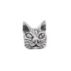 Black Bow Jewelry Sterling Silver Maine Coon Cat Head Bead Charm - 2 of 4
