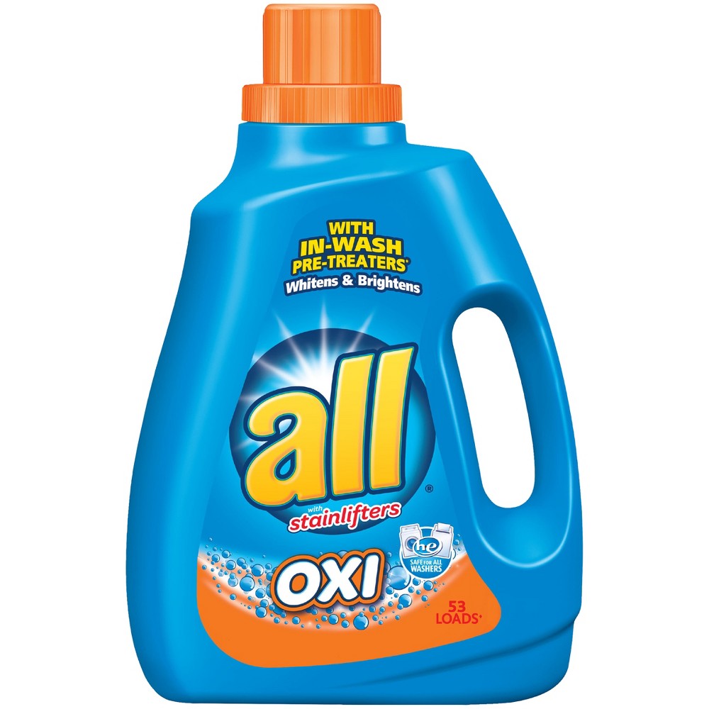 UPC 072613454969 product image for all Ultra Stain Lifter OXI HE Liquid Laundry Detergent 94.5oz- 53 loads | upcitemdb.com