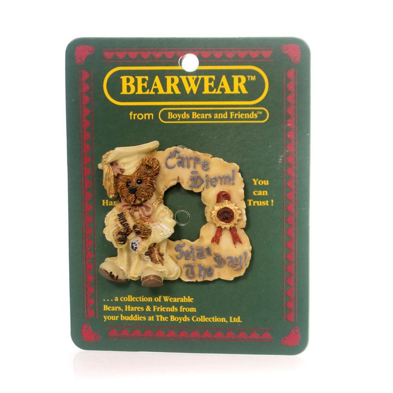 Boyds Bears Resin 2.0 Inch Bailey Carpe Diem Pin Graduation Teddy Bear Figurines, 1 of 3