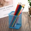 Unique Bargains Metal Large Capacity Square Desk Accessories Mesh Pen Holders - 4 of 4