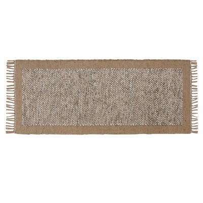 Patina Vie Vintage Inspired Accent Rug Blue/Natural Border
