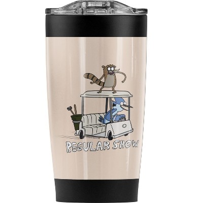 Regular Show Golf Cart Steel Tumbler 20oz Coffee Travel Mug