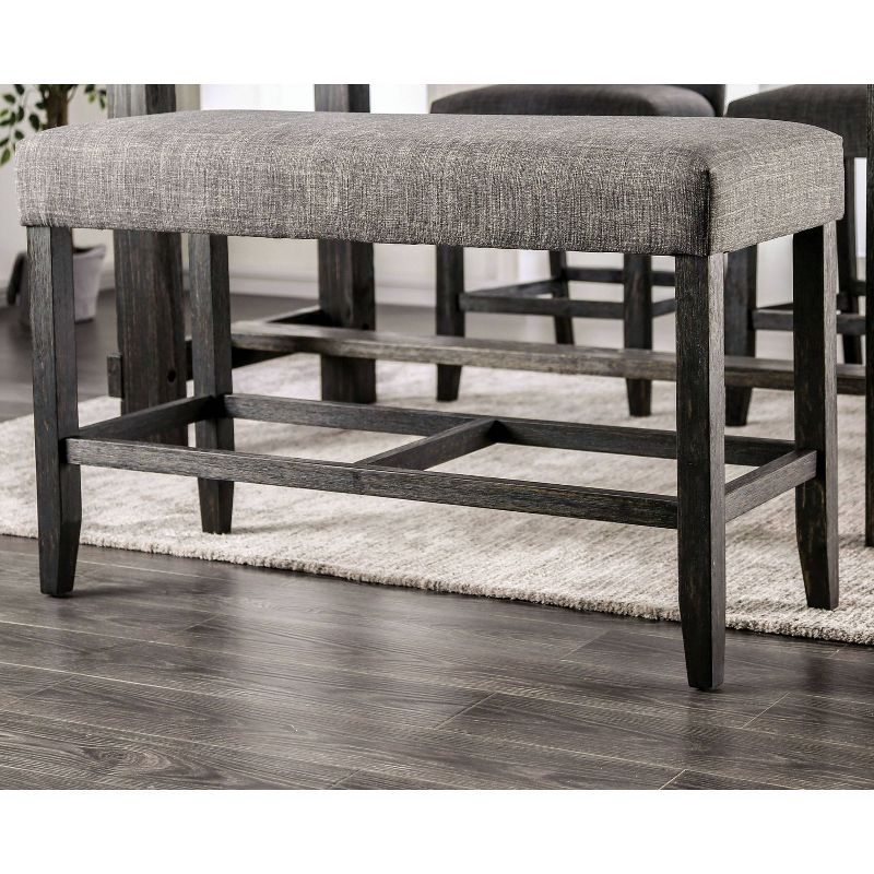Norelo Upholstered Counter Height Bench Gray - HOMES: Inside + Out, 3 of 6