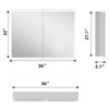 Aura 36'' x 32'' LED Medicine Cabinet with Mirror, Recessed/Wall Mount Bathroom Cabinet, Dimmable, 3 Mode Light, Anti-Fog, Memory Function, Silver - 2 of 4