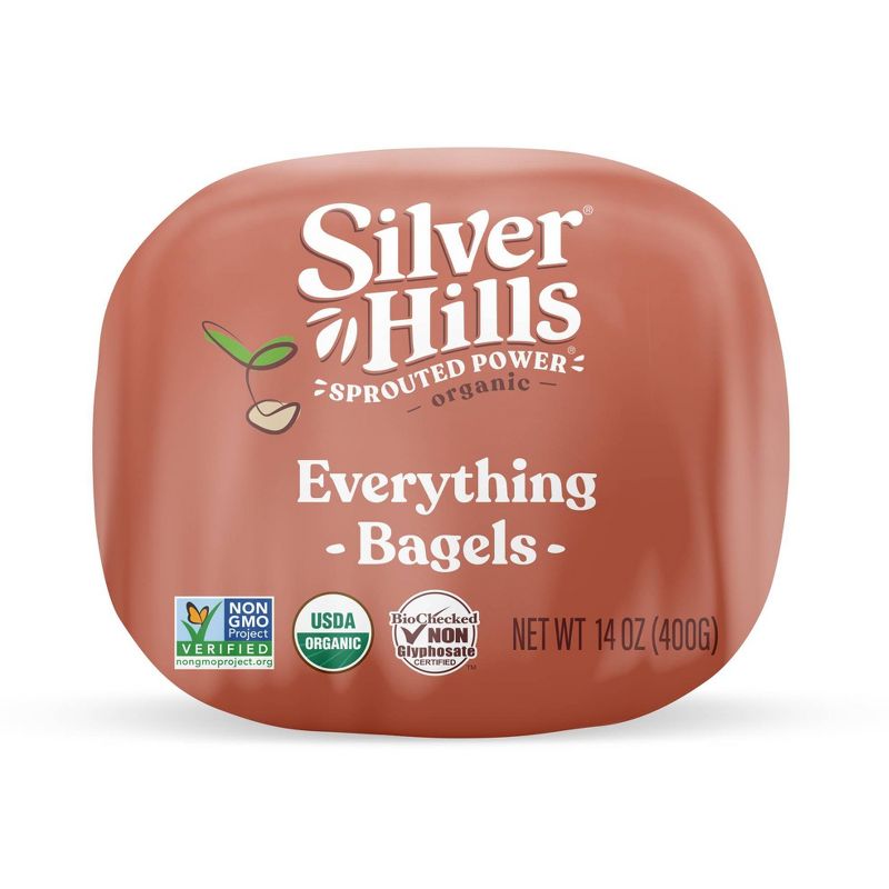 Silver Hills Bakery Organic Sprouted Power Bagels Everything - 14oz/5ct, 6 of 9