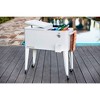 80qt Portable Rolling Patio Cooler - Permasteel
 - 3 of 4