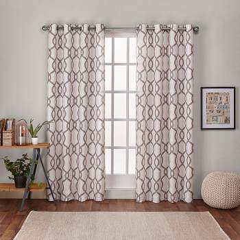 Kochi Linen Blend Grommet Top Window Curtain Panel - Exclusive Home®