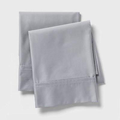 Standard 800 Thread Count Solid Performance Pillowcase Set Light Gray - Threshold Signature™