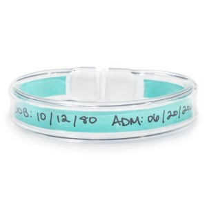 Mabis ID Wrist Bands, 50 Count, Tubular and Waterproof with Multiple Insert Colors, Hospital ID Bracelet, Party Wristbands or Event Bracelet - 1 of 4