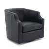 Top Grain Leather Swivel Glider Barrel Chair with Pocket Coil Seat, Reversible Cushion, and 360-Degree Swivel - 2 of 4