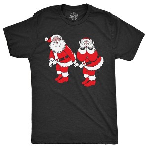 Mens Griddy Dance Santa T Shirt Funny Xmas Viral Dancing St Nick Joke Tee For Guys - Crazy Dog Men's T Shirt - 1 of 4